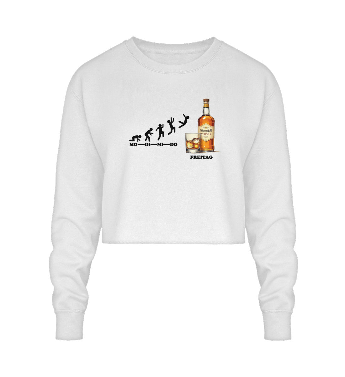 Endlich Freitag - Whisky - Crop Sweatshirt