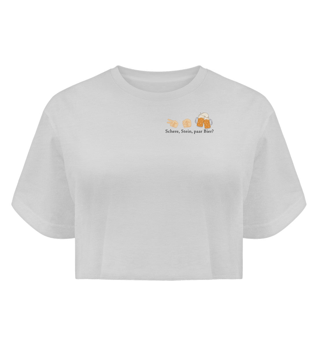 Schere, Stein, paar Bier? - Boyfriend Crop Top