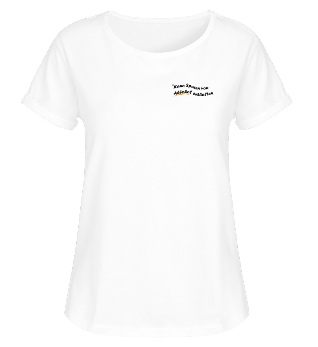Kann Spuren von Alkohol enthalten - Damen RollUp Shirt