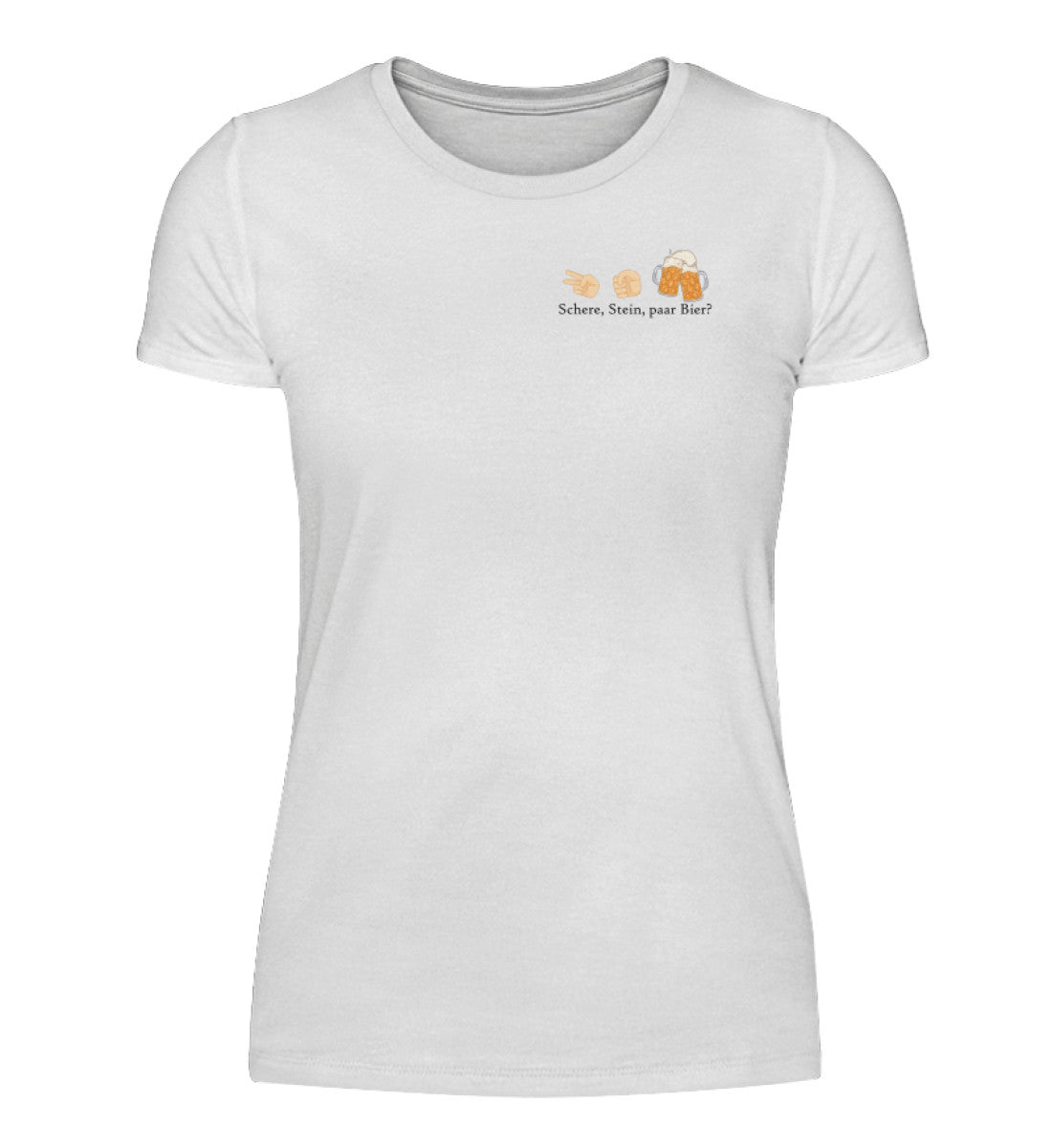 Schere, Stein, paar Bier? - Damenshirt