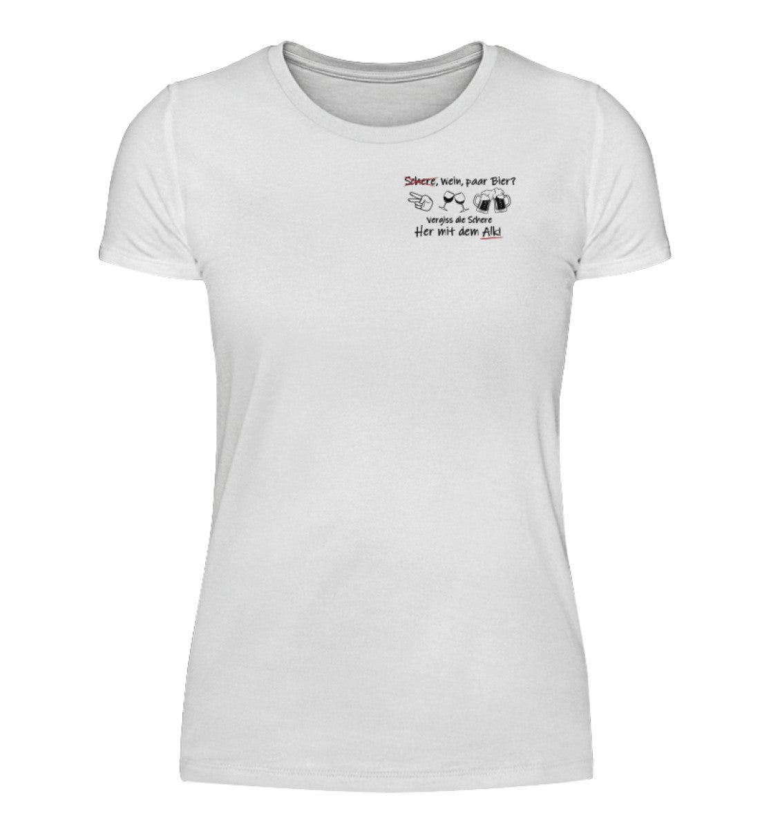 Schere, Wein, paar Bier? - Damenshirt