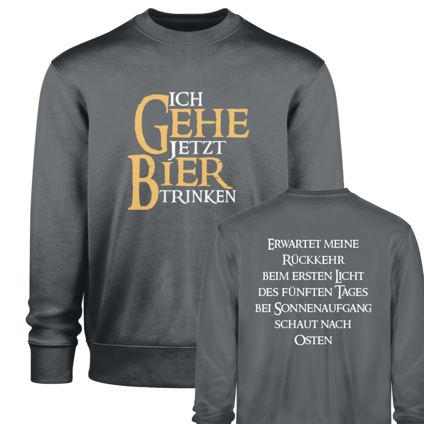 Ich gehe jetzt Bier trinken - Premium Sweatshirt 🌱