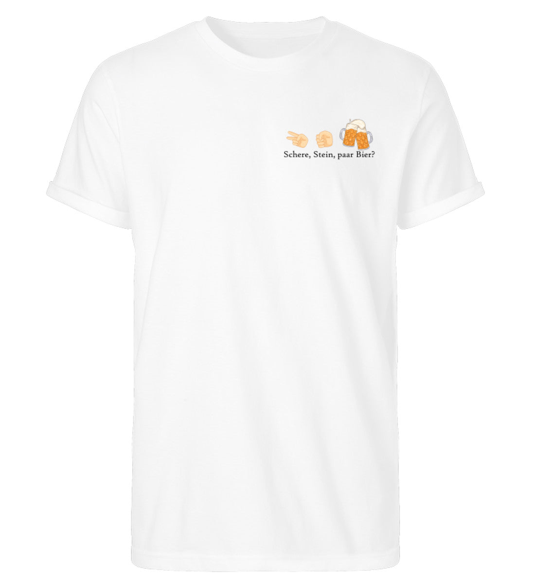 Schere, Stein, paar Bier?  - Herren RollUp Shirt