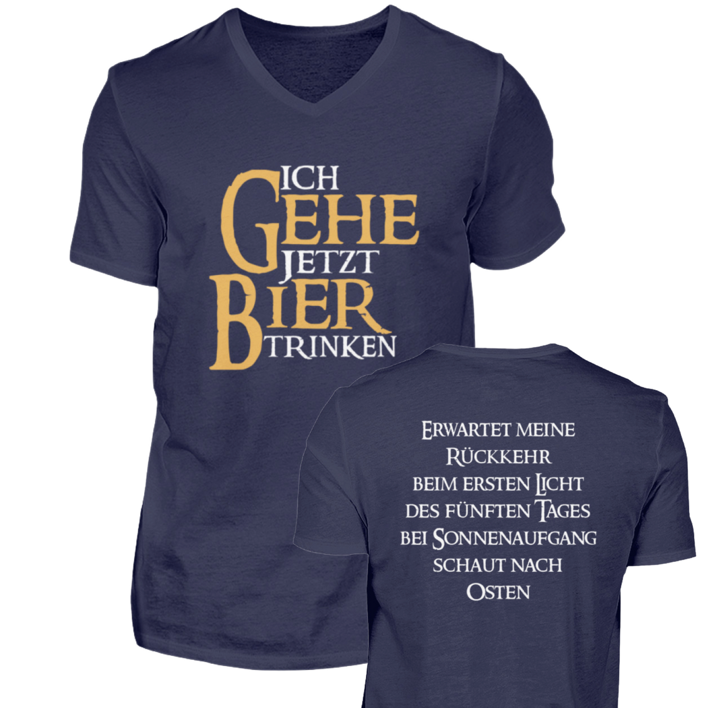 Ich gehe jetzt Bier trinken - Herren V-Neck Shirt