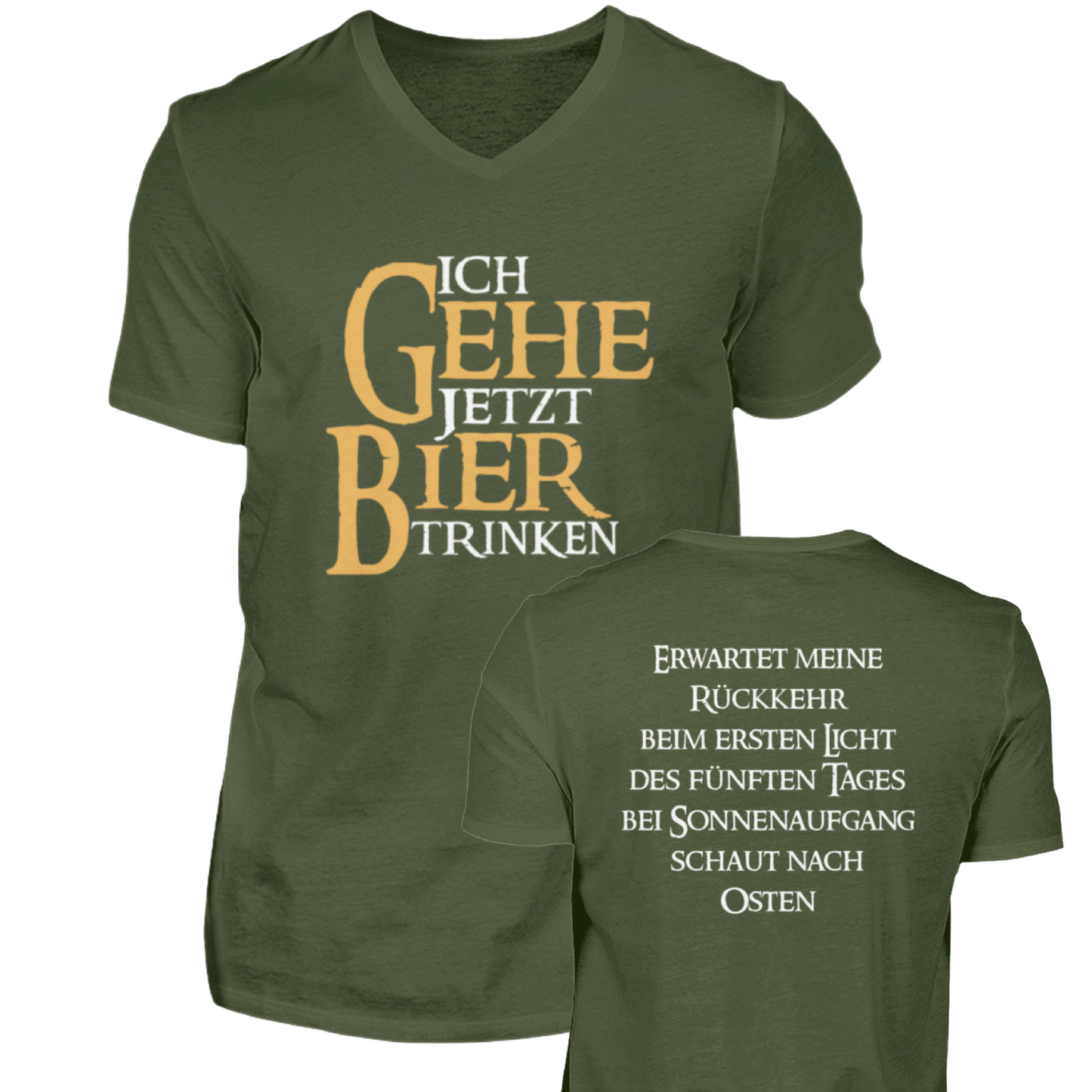 Ich gehe jetzt Bier trinken - Herren V-Neck Shirt