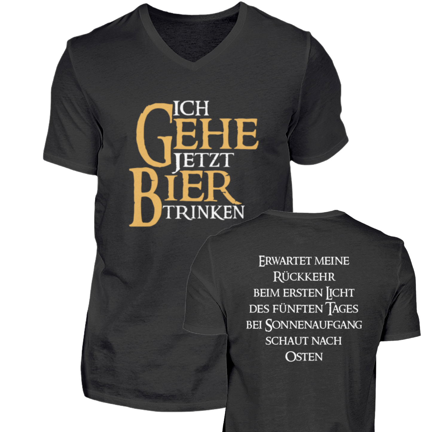 Ich gehe jetzt Bier trinken - Herren V-Neck Shirt