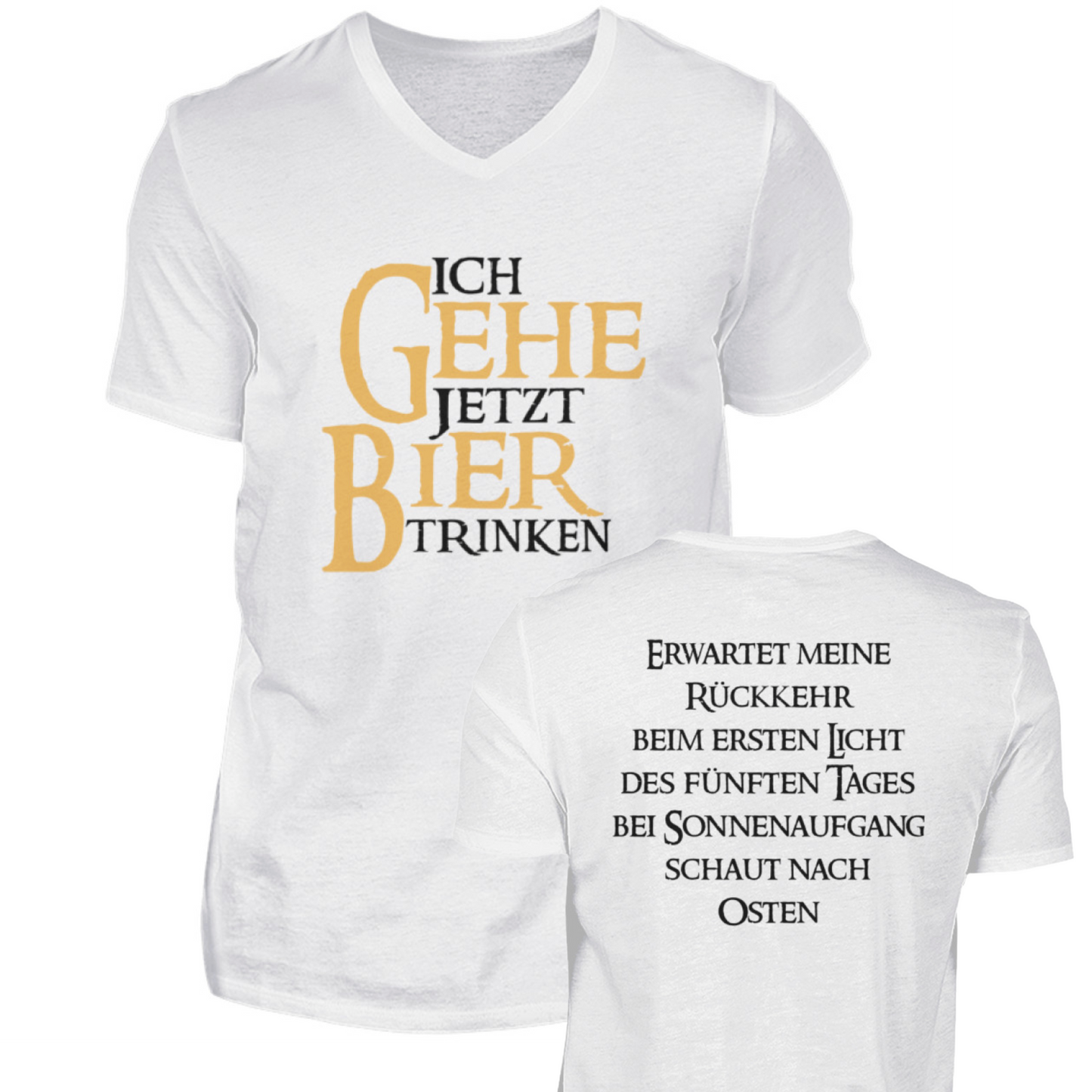 Ich gehe jetzt Bier trinken - Herren V-Neck Shirt