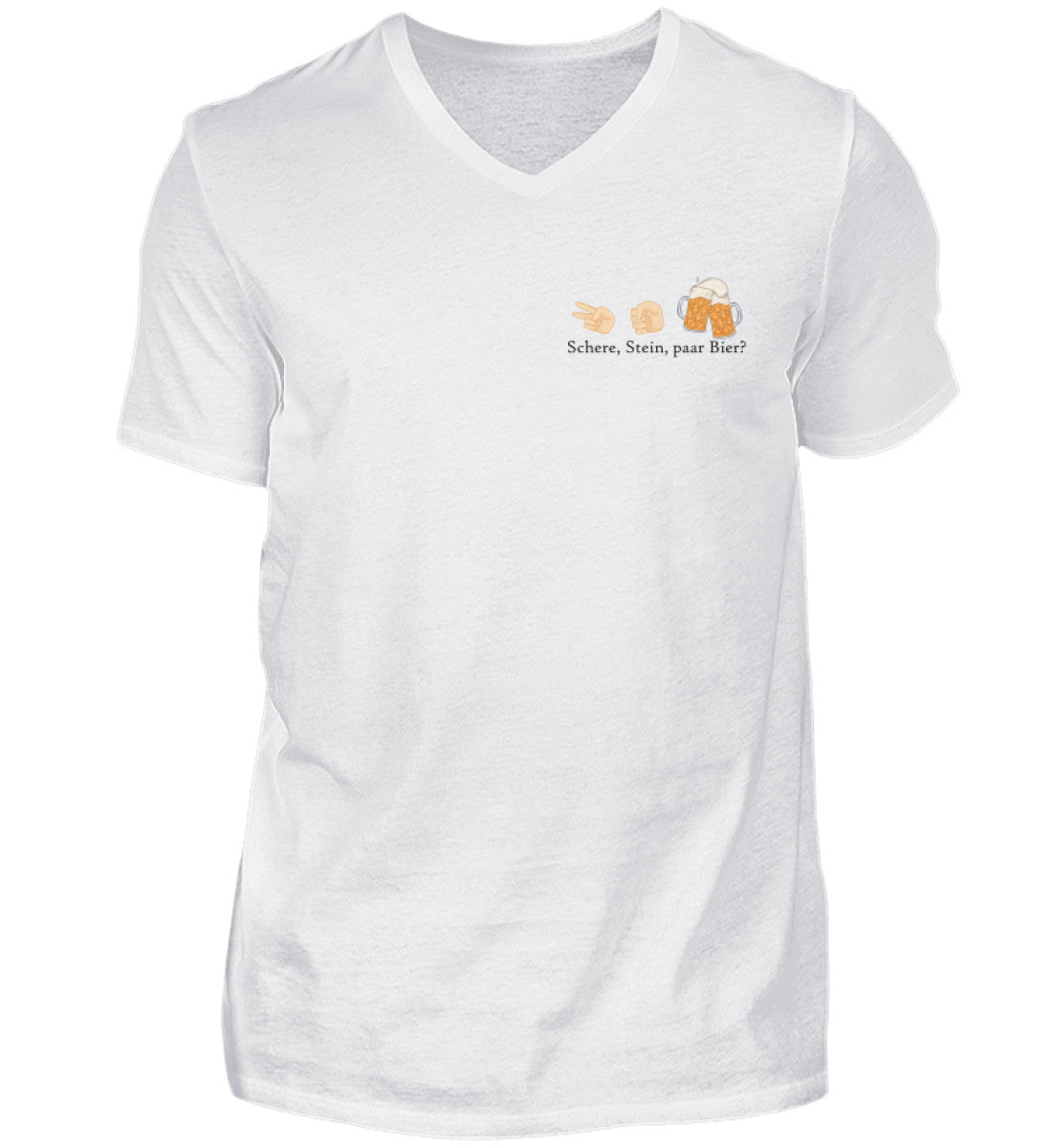 Schere, Stein, paar Bier? - Herren V-Neck Shirt