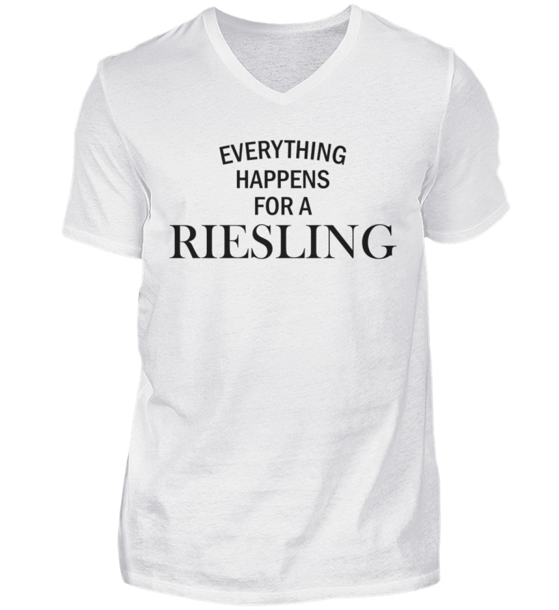 Everything happens for a Riesling - Herren V-Neck Shirt