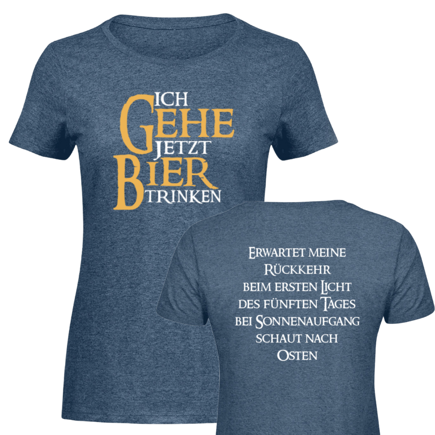 Ich gehe jetzt Bier trinken - Damen Melange Shirt