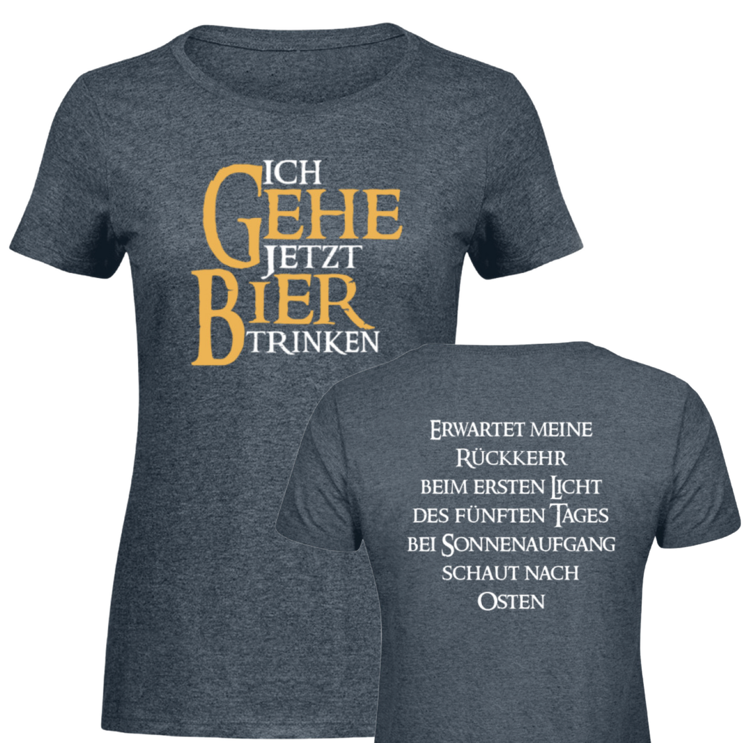 Ich gehe jetzt Bier trinken - Damen Melange Shirt
