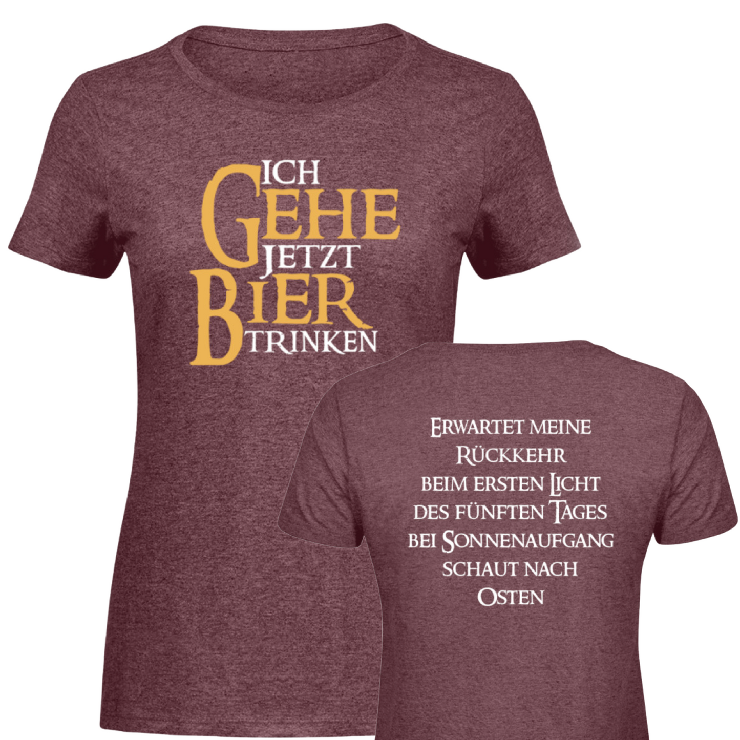 Ich gehe jetzt Bier trinken - Damen Melange Shirt