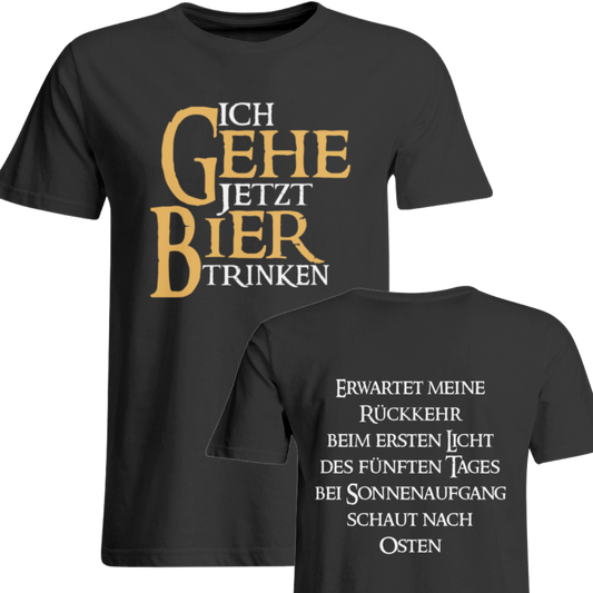 Ich gehe jetzt Bier trinken - Oversized Shirt