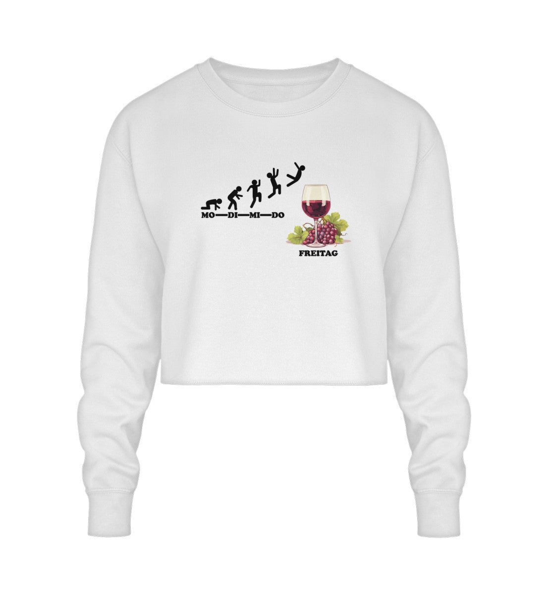 Endlich Freitag - Wein - Crop Sweatshirt