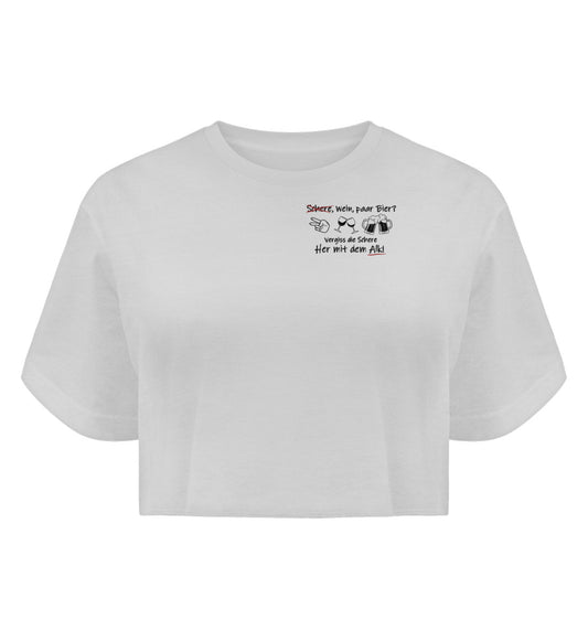 Schere, Wein, paar Bier? - Boyfriend Crop Top