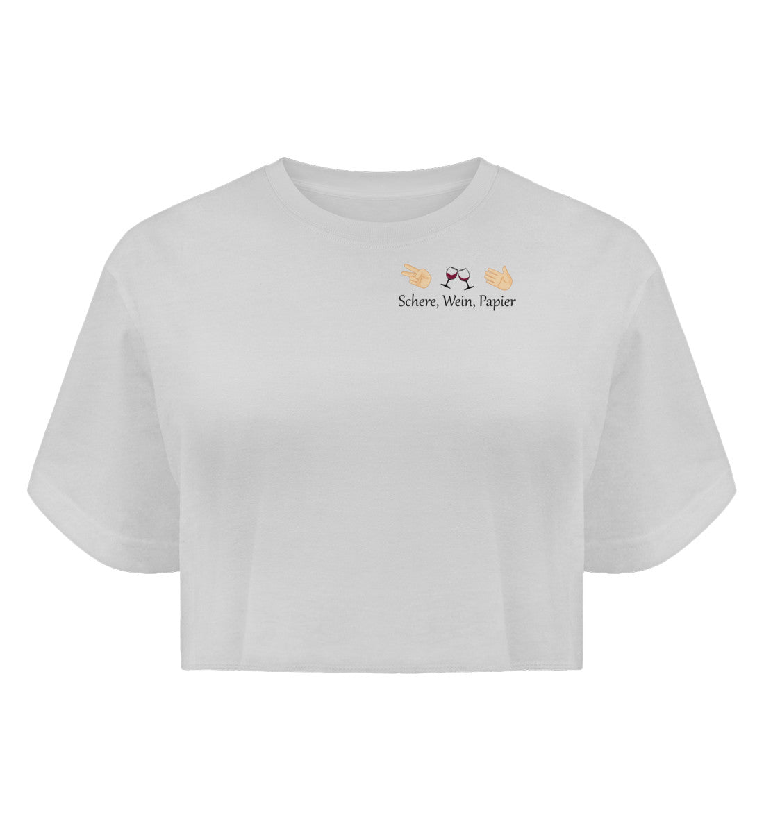 Schere, Wein, Papier - Boyfriend Crop Top