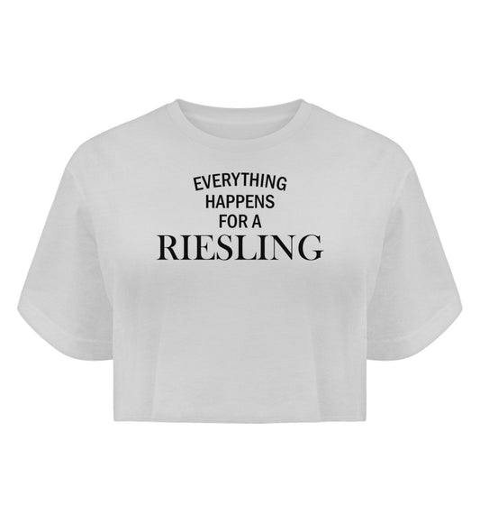 Everything happens for a Riesling - Boyfriend Crop Top