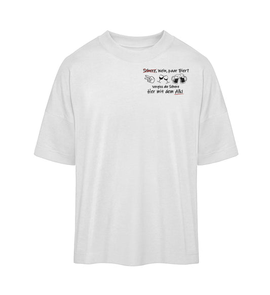 Schere, Wein, paar Bier? - Premium Oversized Shirt 🌱