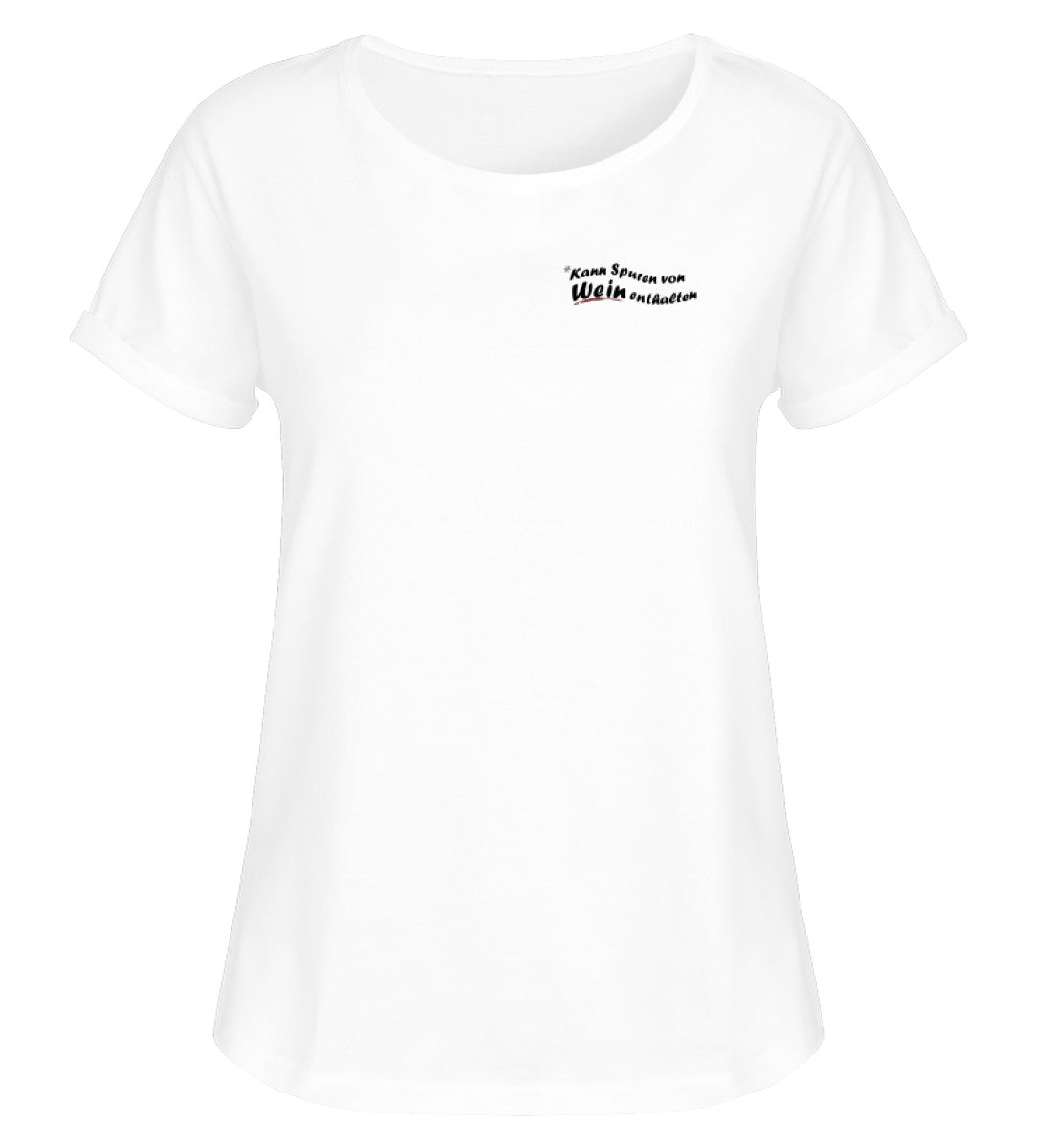 Kann Spuren von Wein enthalten - Damen RollUp Shirt