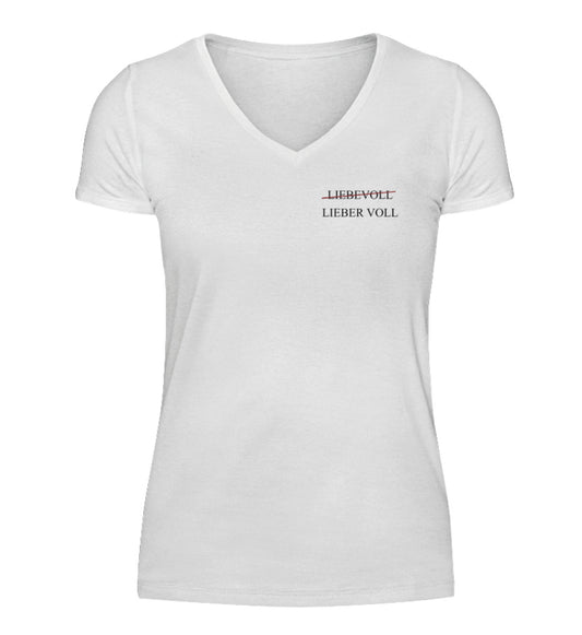 Liebevoll - V-Neck Damenshirt