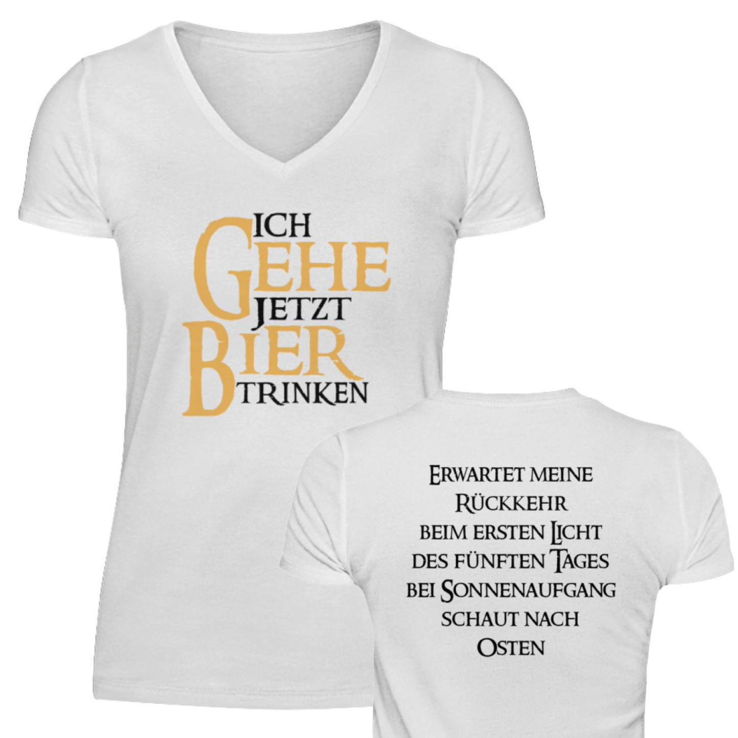 Ich gehe jetzt Bier trinken  - V-Neck Damenshirt