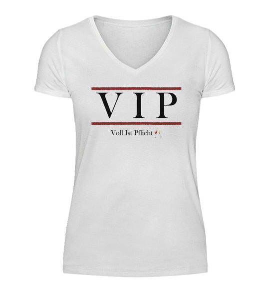 VIP Wein - V-Neck Damenshirt