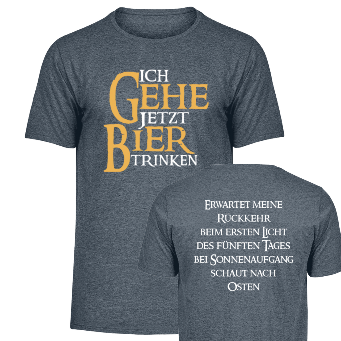 Ich gehe jetzt Bier trinken - Herren Melange Shirt