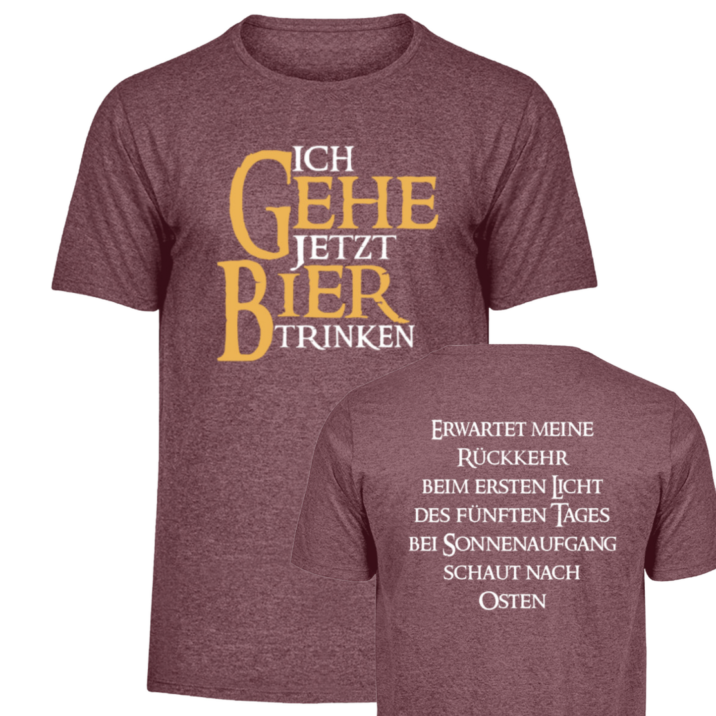Ich gehe jetzt Bier trinken - Herren Melange Shirt