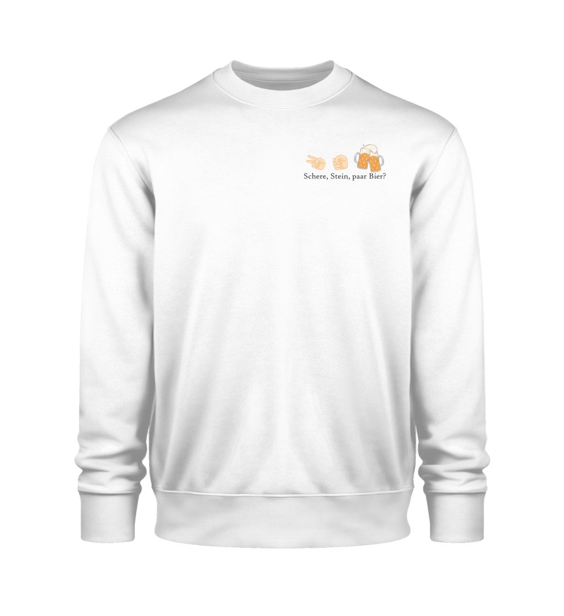 Schere, Stein, paar Bier?  - Premium Sweatshirt 🌱