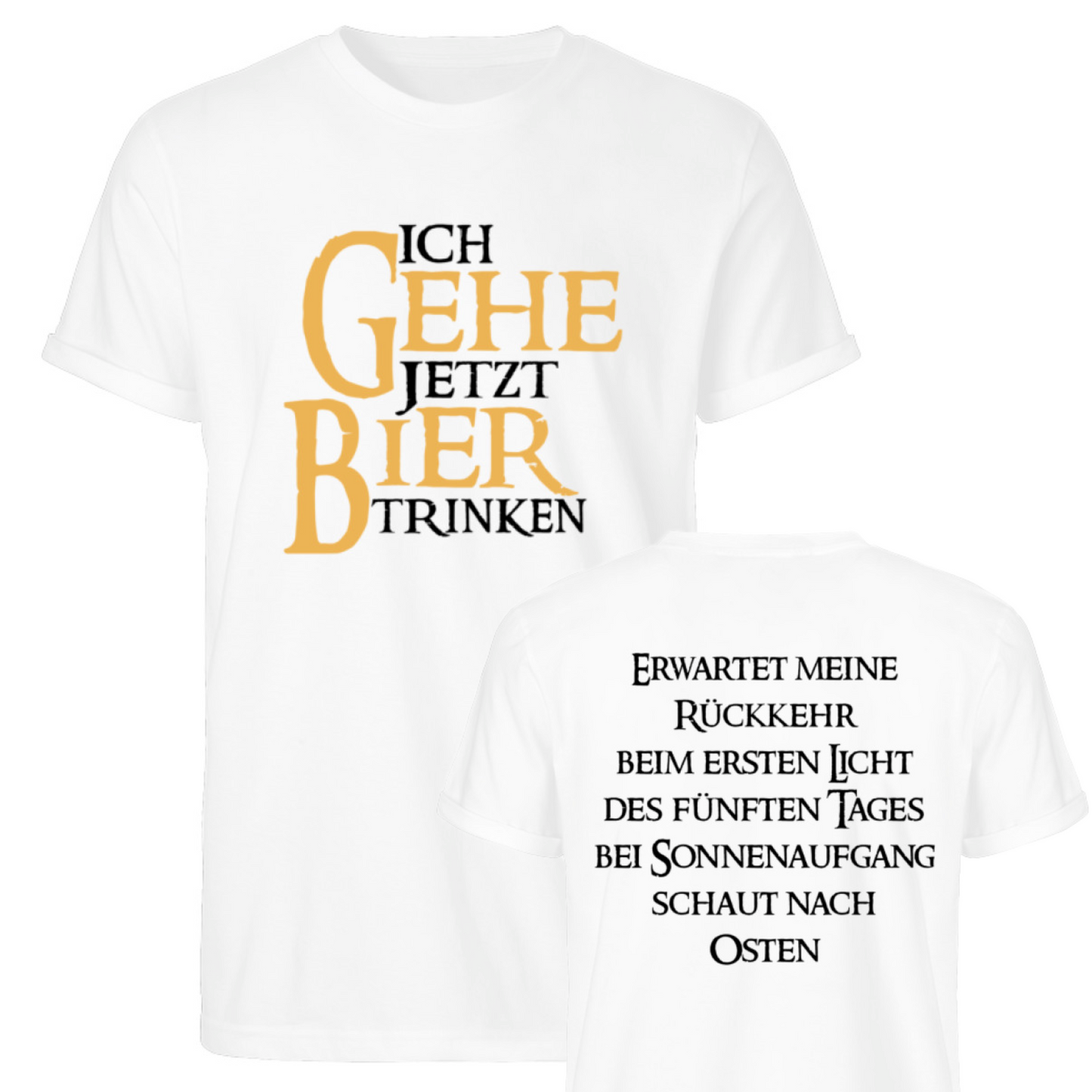 Ich gehe jetzt Bier trinken  - Herren RollUp Shirt