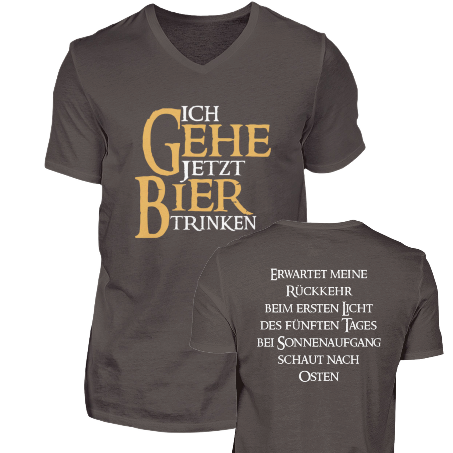 Ich gehe jetzt Bier trinken  - Herren V-Neck Shirt