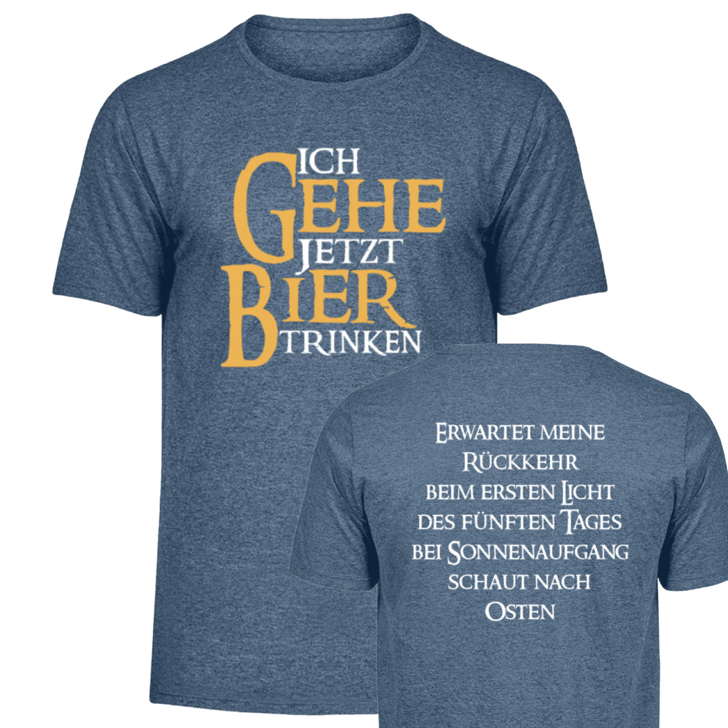 Ich gehe jetzt Bier trinken - Herren Melange Shirt