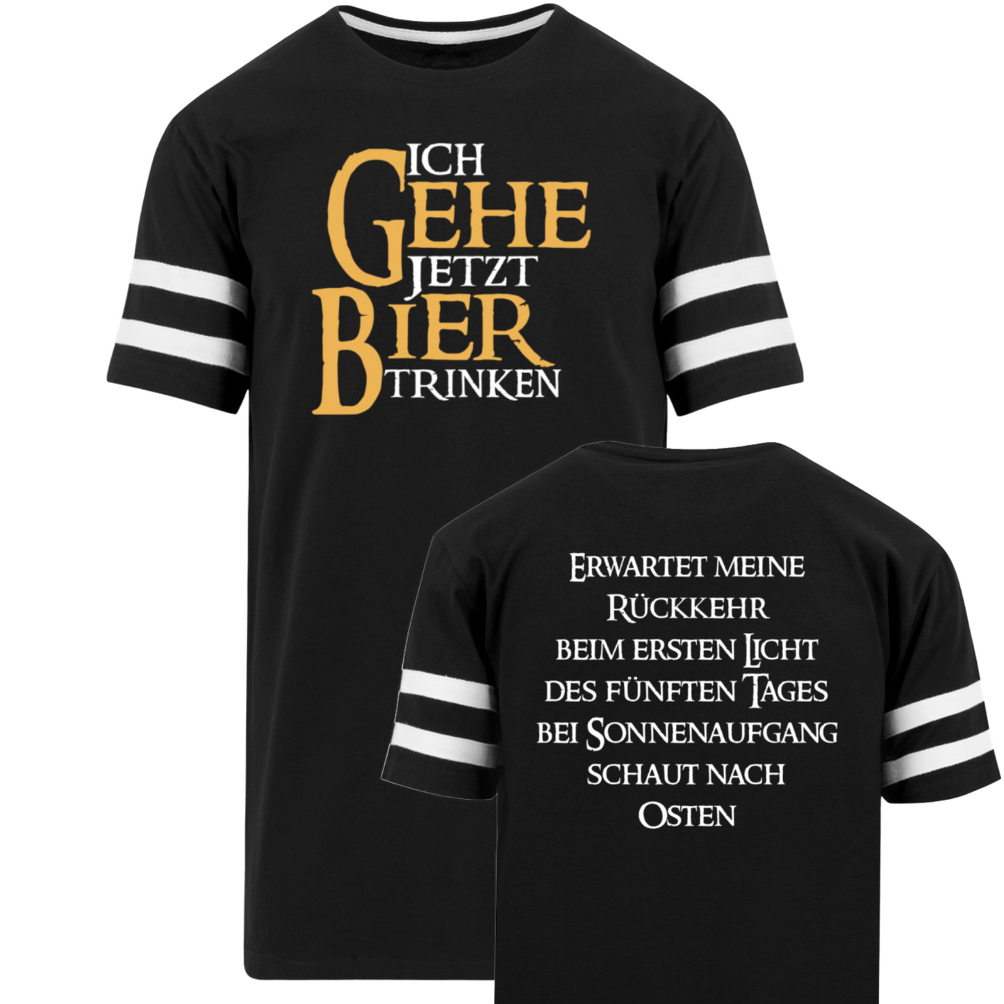 Ich gehe jetzt Bier trinken - Striped Long Shirt
