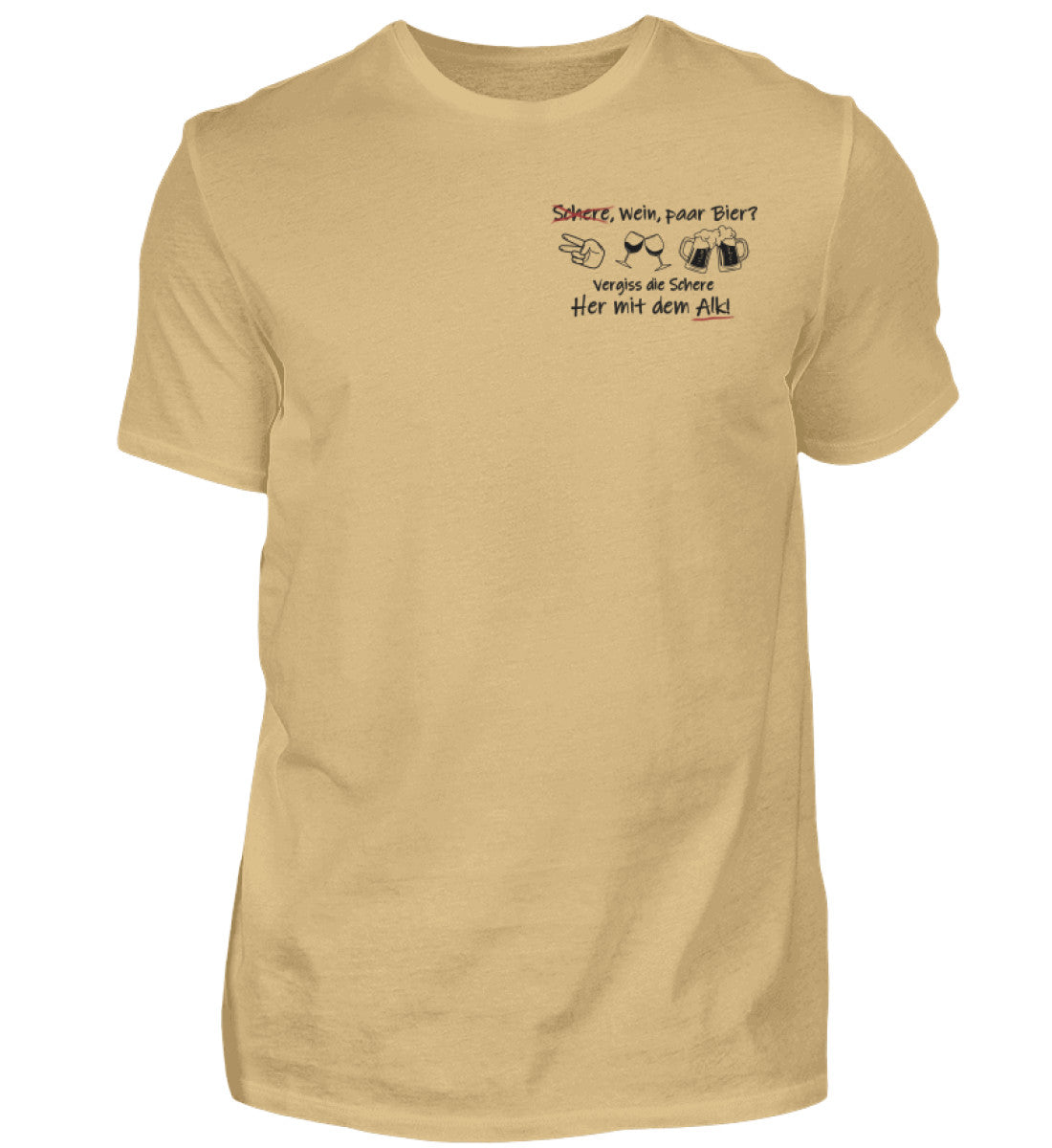 Schere, Wein, paar Bier? - T-Shirt