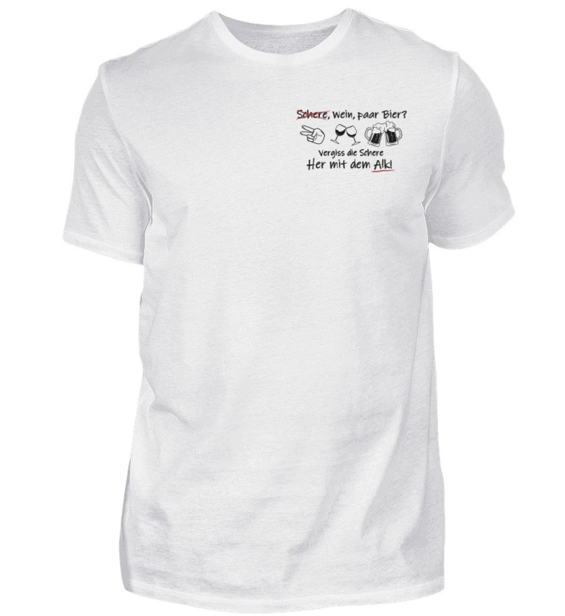 Schere, Wein, paar Bier? - T-Shirt